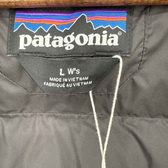 New Patagonia Women's Size Large Black Silent Down Puffer Jacket Coat 27935 NWT - Picture 7 of 10
